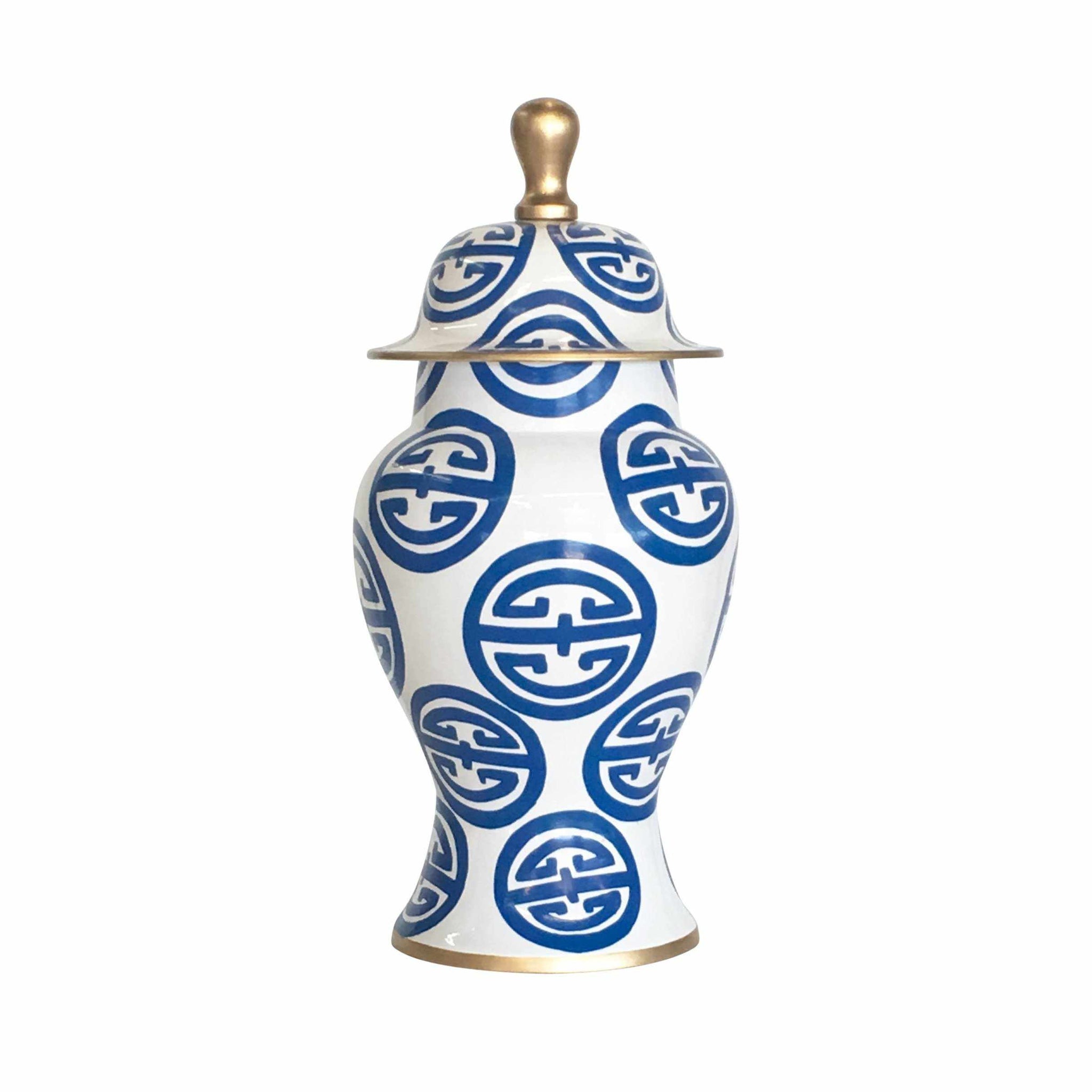 Ginger Jar, Small 12"H in Navy Pavilion Room Tonic