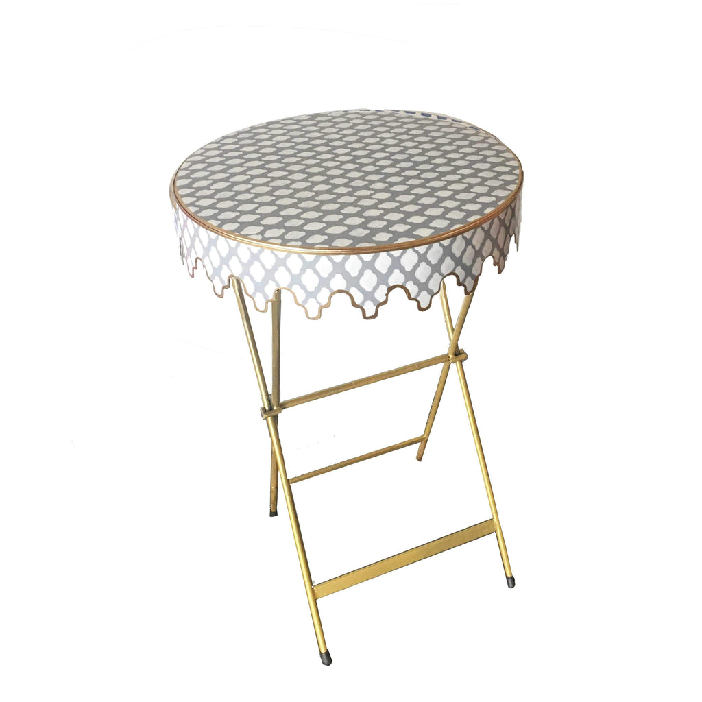 Glenbrook Side Table in Parsi Grey by Dana Gibson