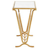 Gold Finished End Table with Mirror Tabletop by Dessau Home