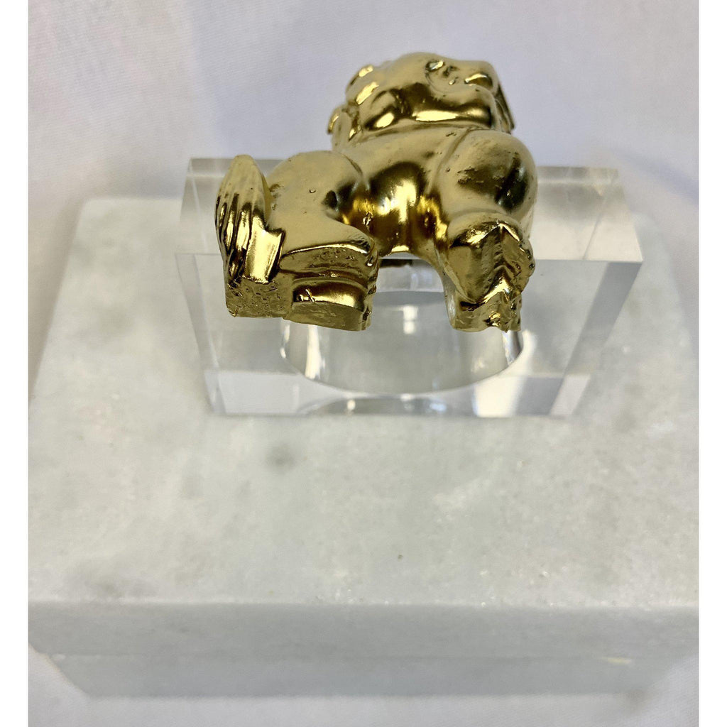 Gold Leaf Foo Dog Napkin Rings / Set of 4 by Southern Tribute