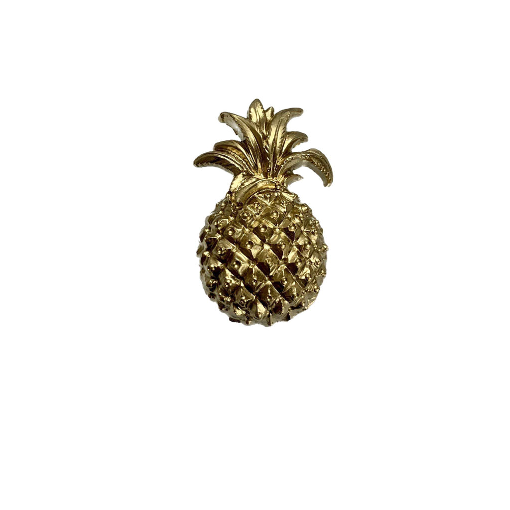 Gold Leaf Pineapple Napkin Rings / Set of 4 by Southern Tribute