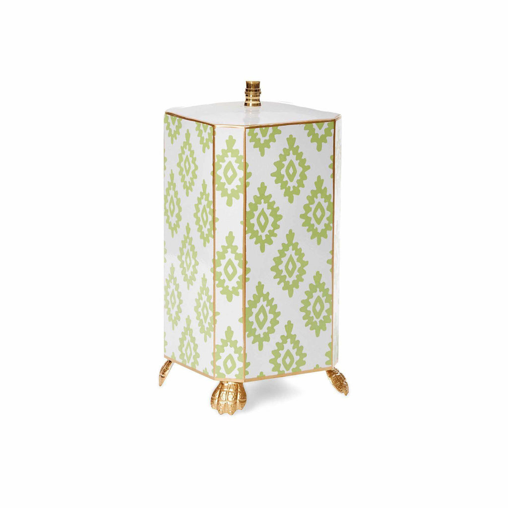 Green Block Print Lamp in Small by Dana Gibson