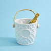 Hampton Faux Bamboo Fretwork Ice Bucket with Bamboo Handle by Two's Company