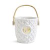 Hampton Faux Bamboo Fretwork Ice Bucket with Bamboo Handle by Two's Company