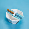 Hampton Tidbit Dish with Bamboo Handle Spreader by Two's Company