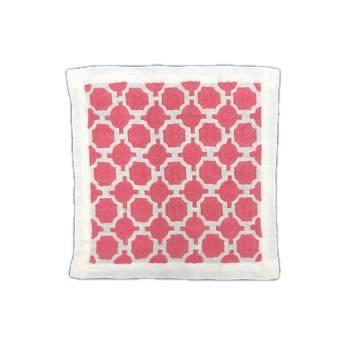 Haute Home Linen Geometric Coasters (Set of 4) - HOT PINK by Haute Home