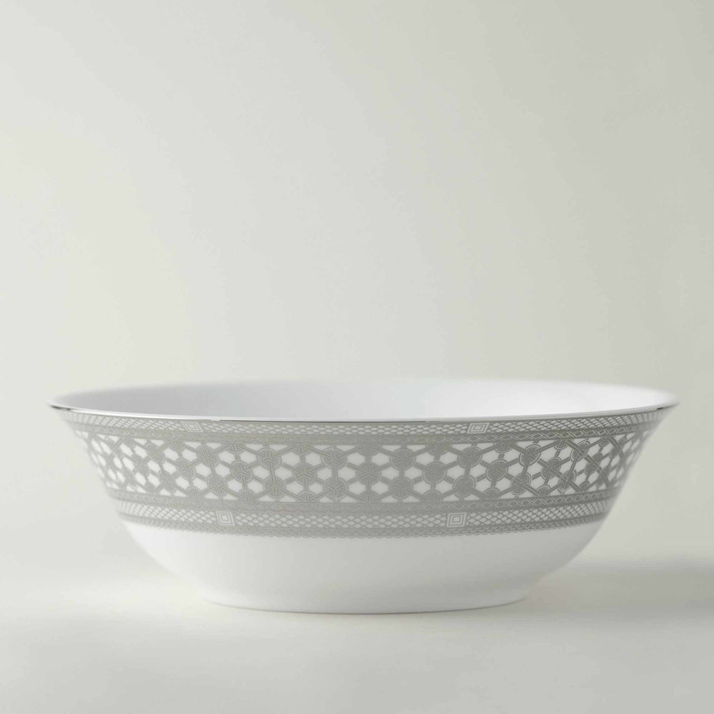 Hawthorne Ice - Platinum Serving Bowl by Caskata