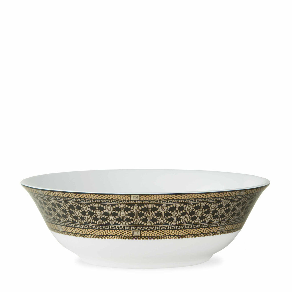 Hawthorne Onyx - Gold, Platinum & Black Serving Bowl by Caskata