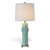Hollywood Regency Styled Porcelain Lamp in Celadon 32"H by Port 68