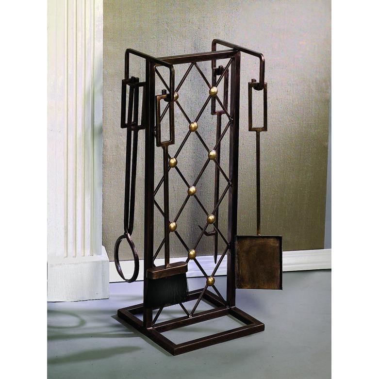 Iron Fire Tool Set with Brass Accents by Dessau Home