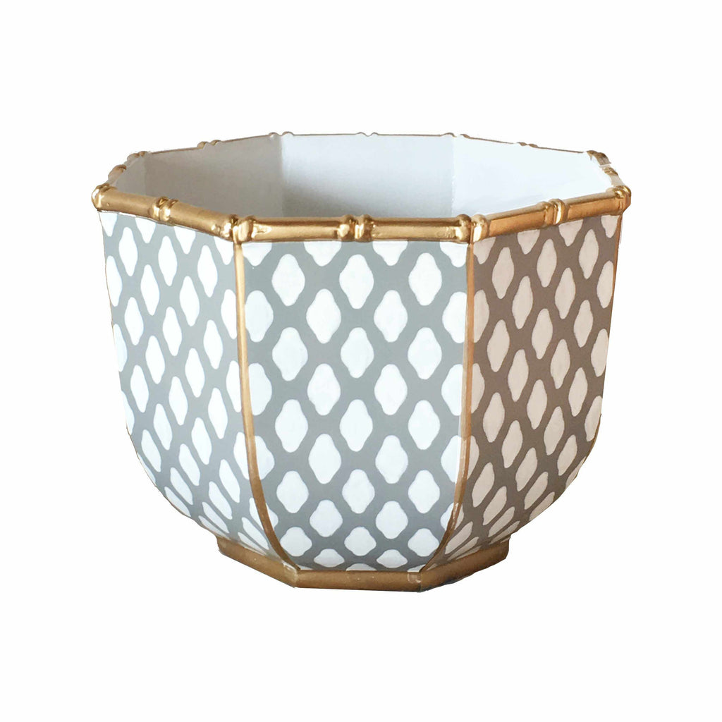 Large Bamboo Bowl in Parsi Grey by Dana Gibson