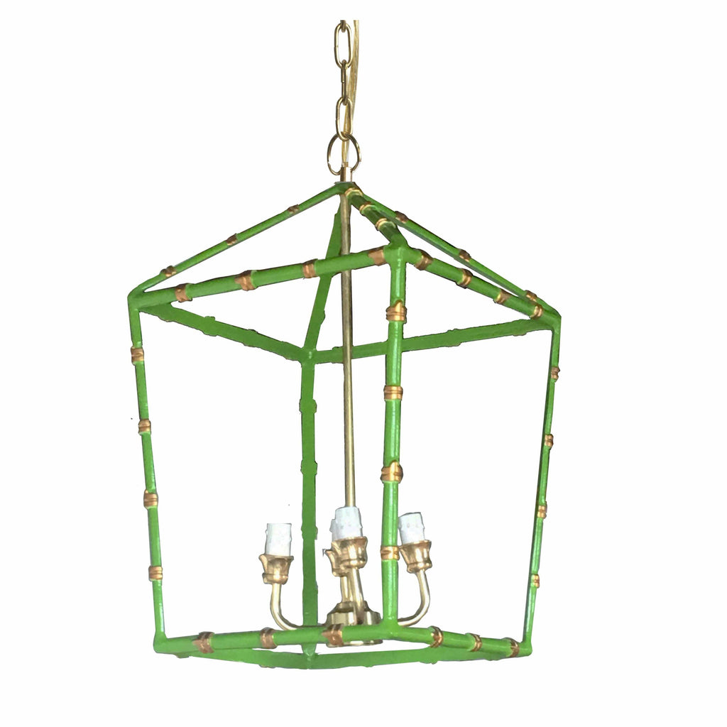 Large Bamboo Lantern in Green by Dana Gibson