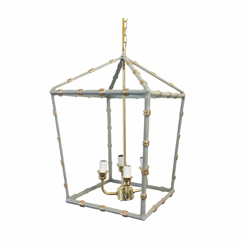 Large Bamboo Lantern in Grey by Dana Gibson