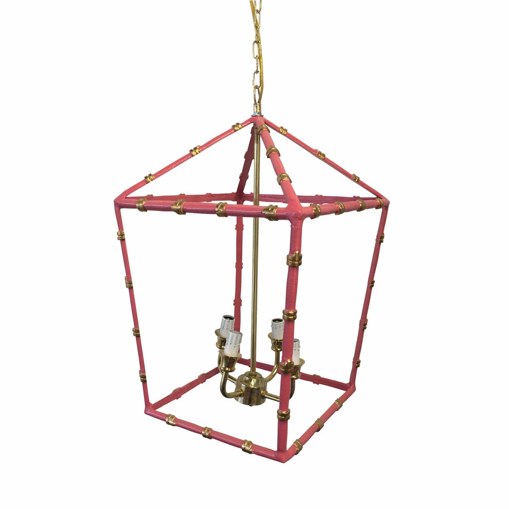 Large Bamboo Lantern in Pink by Dana Gibson