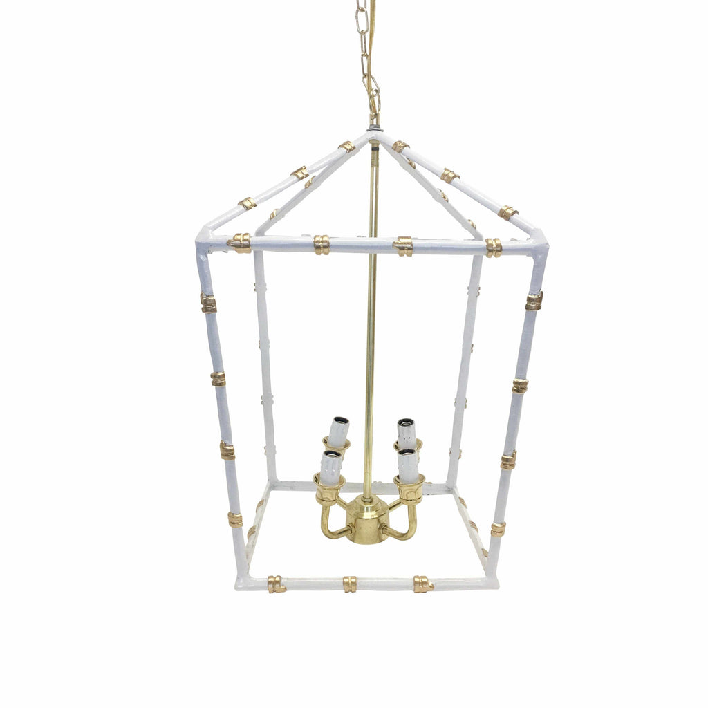 Large Bamboo Lantern in White by Dana Gibson