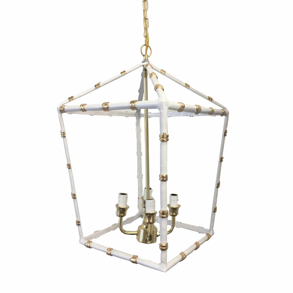Large Bamboo Lantern in White by Dana Gibson