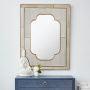 Large Gold Leaf Framed Mirror with Beveled Borders by Bungalow 5