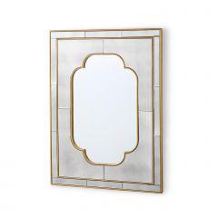 Large Gold Leaf Framed Mirror with Beveled Borders by Bungalow 5