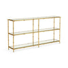 Lauren 3-Tier Faux Bamboo Gold Leaf Console Table by Chelsea House