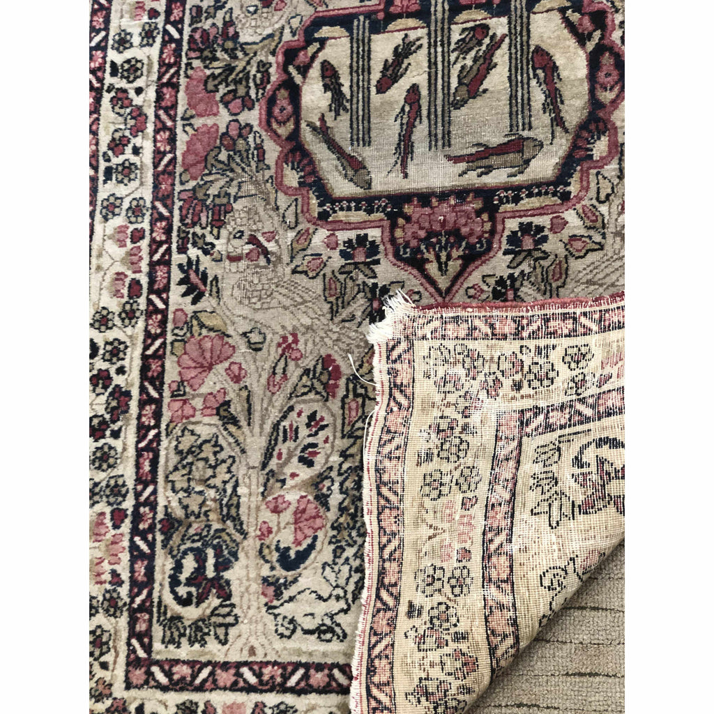 Lavar Kerman Persian Rug 2' 5" x 4' | Antique 19th C. 1870-1880 by Antique