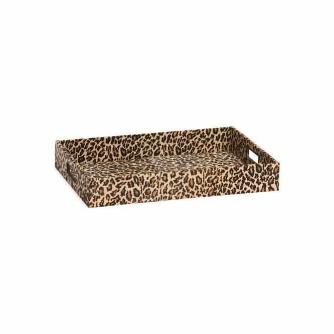Leather Tray With Leopard Print by Vintage
