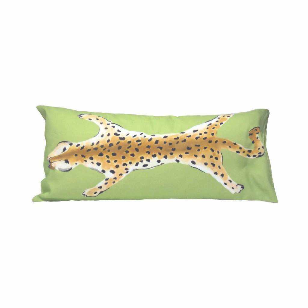 Leopard Lumbar in Green by Dana Gibson