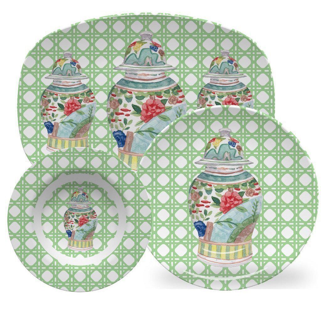 Luxury ThermoSaf® Bedford Ginger Jars 14" Dinnerware Platter by The Muddy Dog