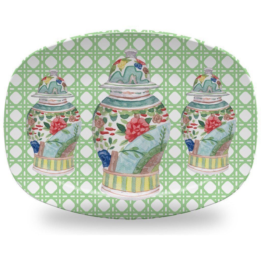 Luxury ThermoSaf® Bedford Ginger Jars 14" Dinnerware Platter by The Muddy Dog