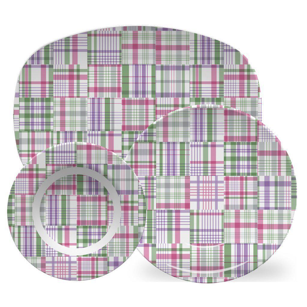 Luxury ThermoSaf® Northeast Harbor Madras 14" Dinnerware Platter by The Muddy Dog