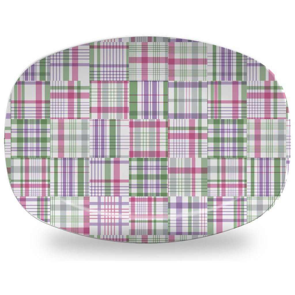 Luxury ThermoSaf® Northeast Harbor Madras 14" Dinnerware Platter by The Muddy Dog