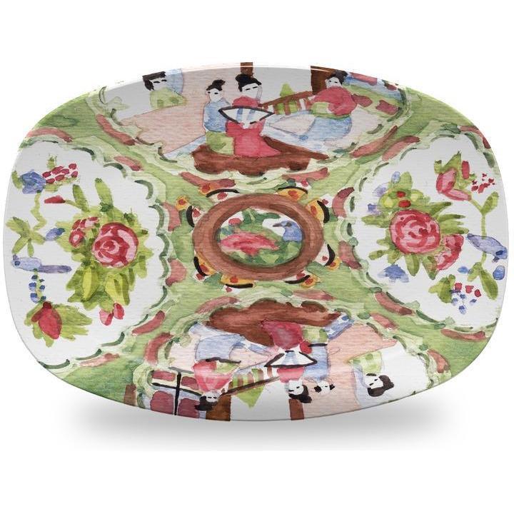 Luxury ThermoSaf® Rose Medallion 14" Dinnerware Platter by The Muddy Dog