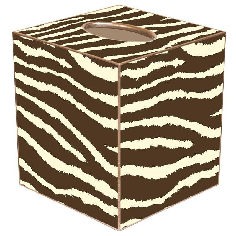 Marye-Kelley - Brown Zebra Tissue Box Cover by Marye-Kelley