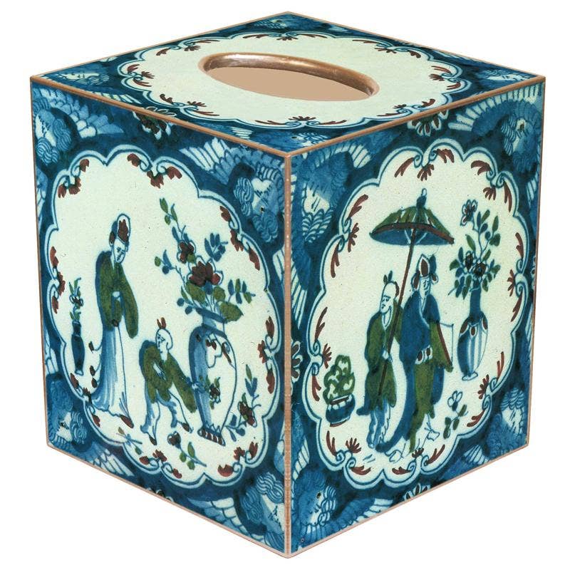 Marye-Kelley - Chinese Porcelain Tissue Box Cover by Marye-Kelley