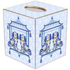 Marye-Kelley - Staffordshire Dogs on Blue Field Tissue Box Cover by Marye-Kelley