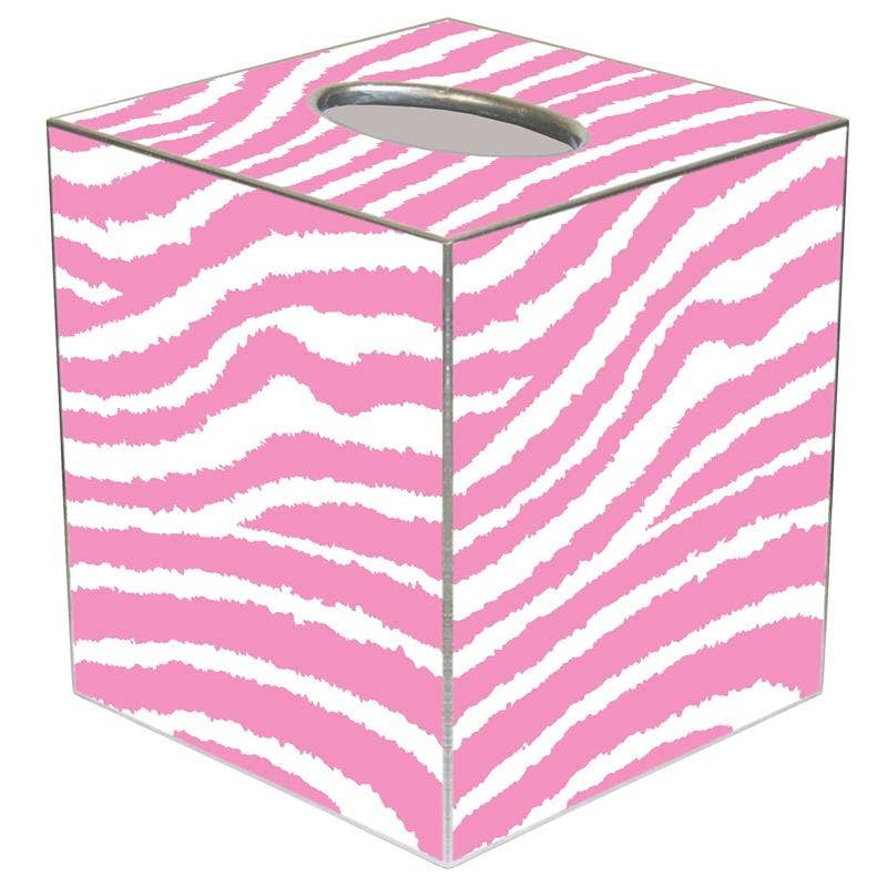Marye-Kelley - Strawberry and White Zebra Tissue Box Cover by Marye-Kelley
