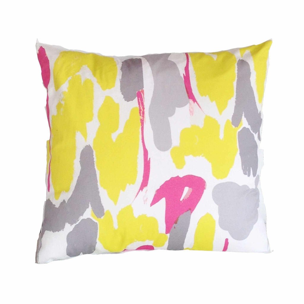 Modern Art in yellow 22" Pillow by Dana Gibson