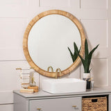 Natural Rattan Round Mirror by Cooper Classics