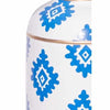 Navy Block Print Tea Caddy Lamp by Dana Gibson