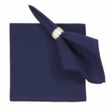 Navy Flatweave Napkins 22" x 22" 100% Cotton - Set of 4 by Primitive Artisan Inc.