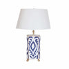 Navy Ikat Lamp by Dana Gibson