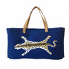 Navy Leopard Shoulder Tote by Dana Gibson