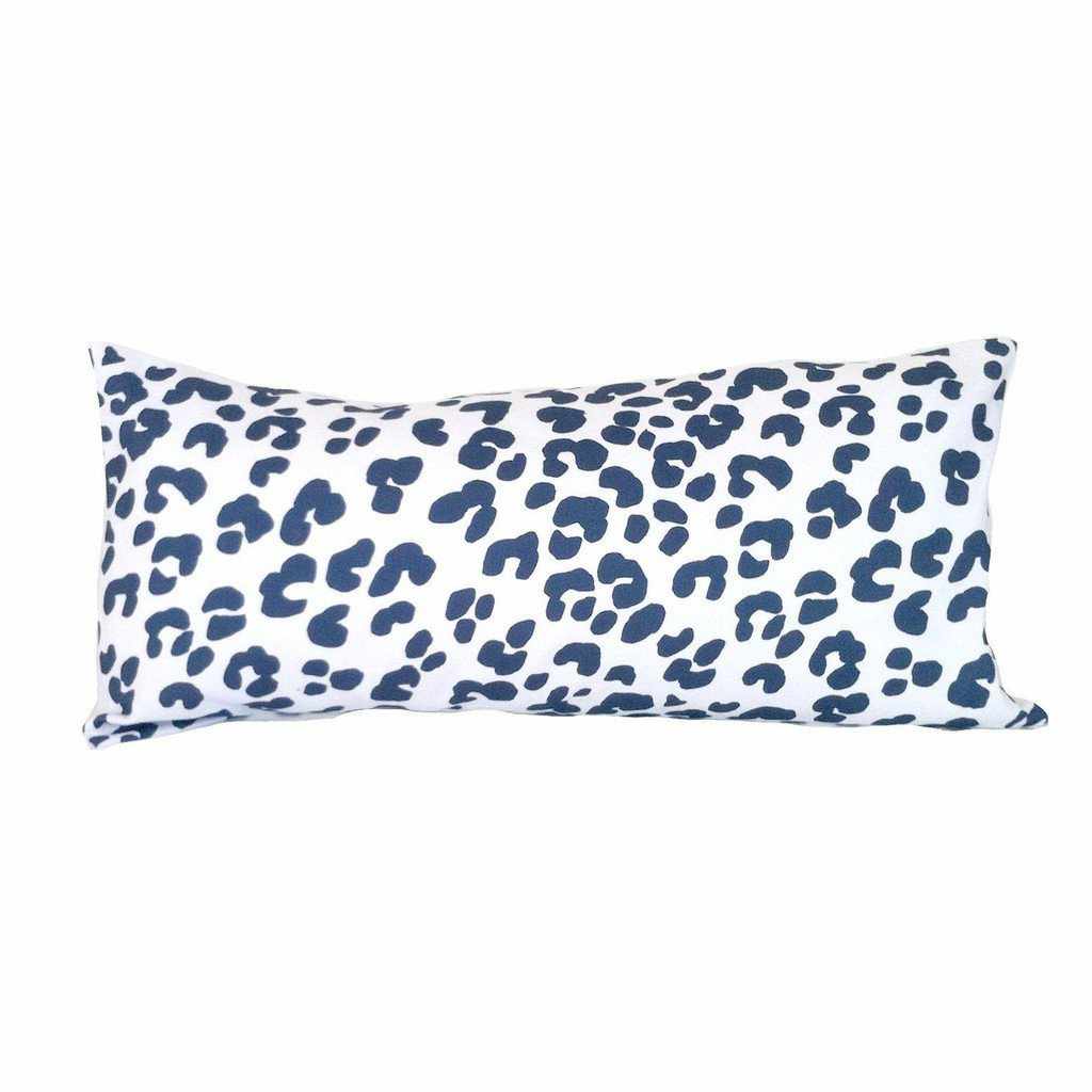 Navy Ocelot Lumbar by Dana Gibson