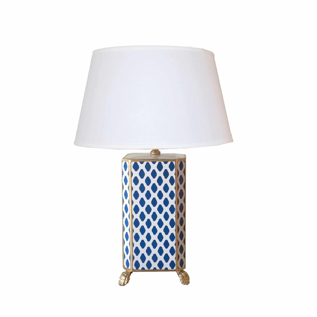 Navy Parsi Lamp by Dana Gibson
