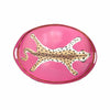 Oval Tray in Pink leopard by Dana Gibson