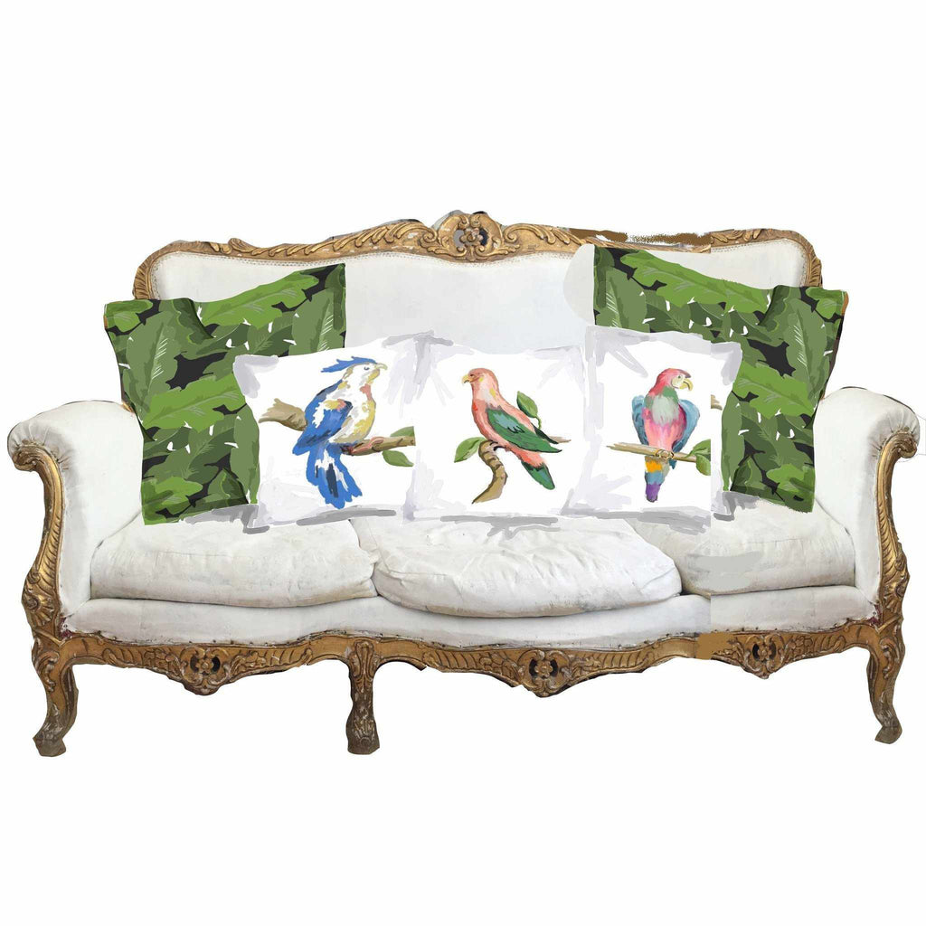 Parrot Pillow in Multi, 18" by Dana Gibson