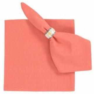 Peach Flatweave Napkins 22" x 22" 100% Cotton - Set of 4 by Primitive Artisan Inc.