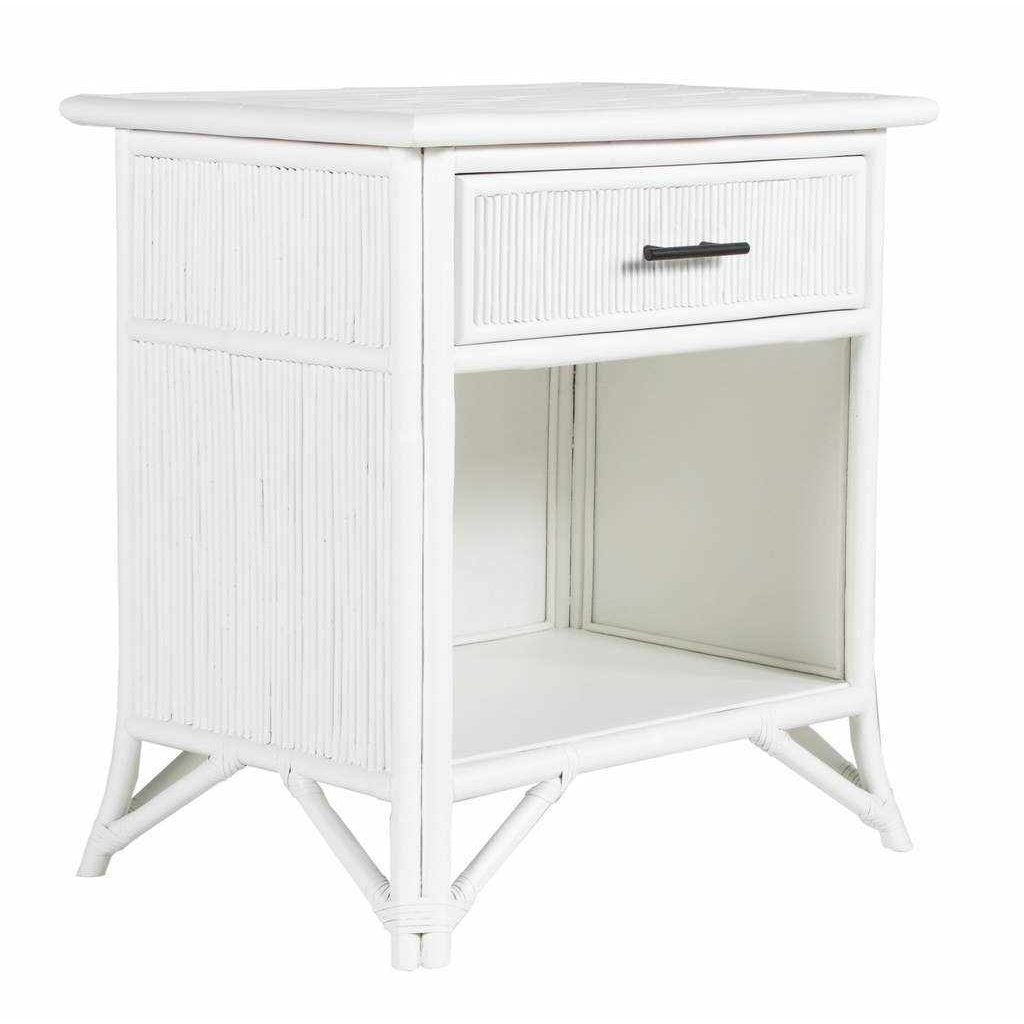 Pencil Rattan One-Drawer Nightstand by David Francis Furniture