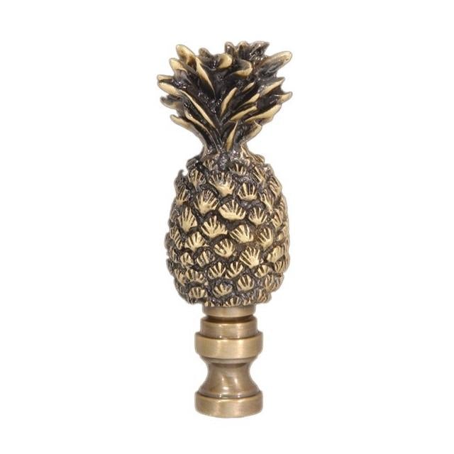 Pineapple Finial with Antique Brass Finish by B&P Lamp Supply