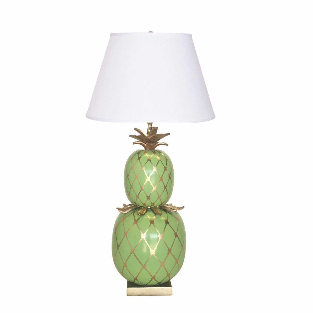 Pineapple, Pineapple Lamp in Green by Dana Gibson