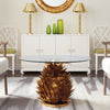 Pineapple Side Cocktail Table with 30" Round Glass Top by Bungalow 5